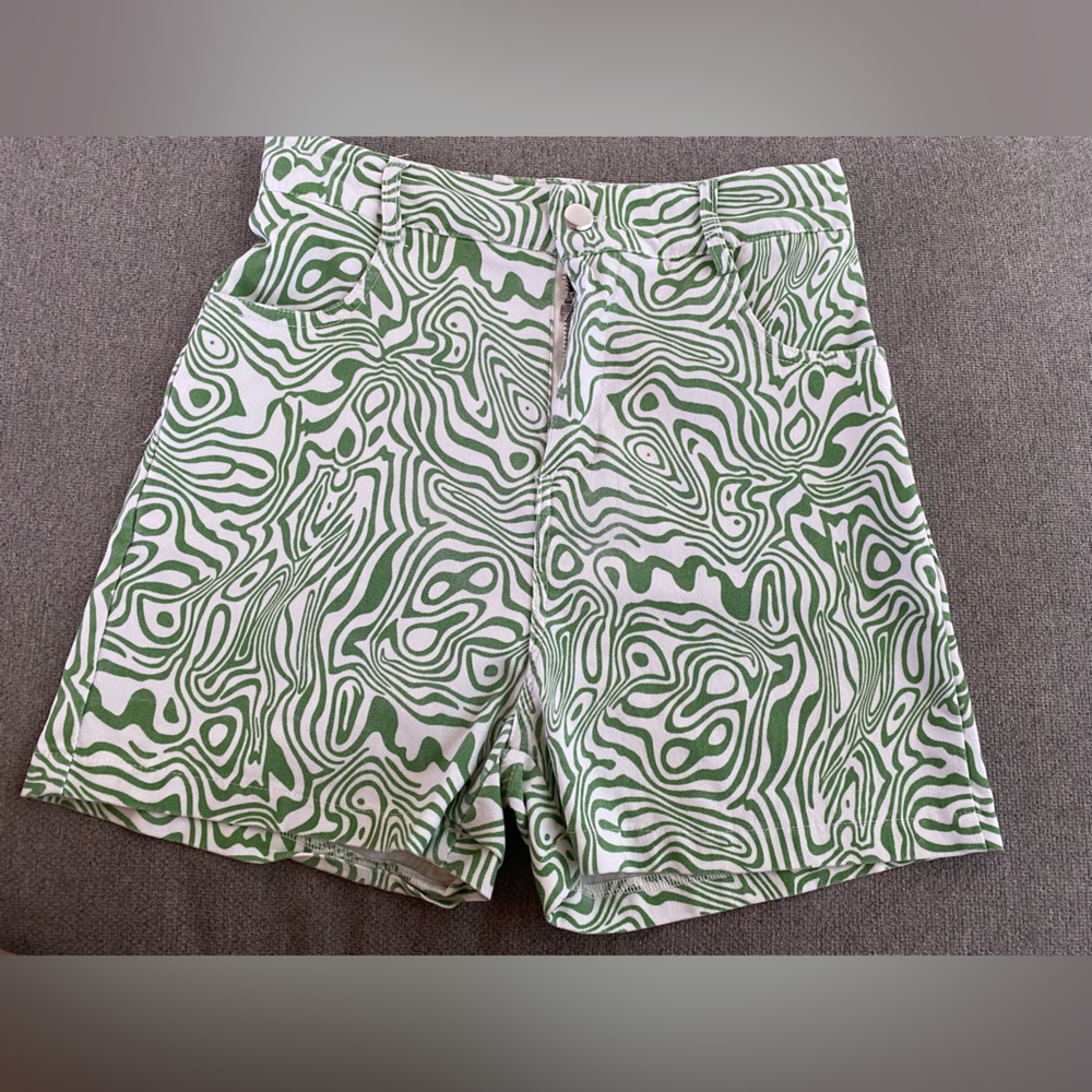 Jean design color green and white